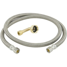 BrassCraft B1-48DW12 P 3/8" Compression x 3/8" Compression x 48" Braided Polymer Dishwasher Connector with 3/4" Garden Hose Elbow