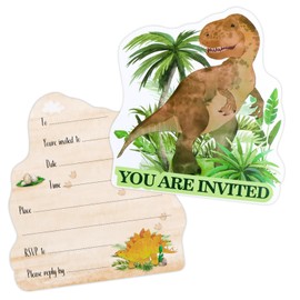 36 Pcs Dinosaur Party Invites Dino Invitation Cards Set for Children Dinosaur Enthusiasts Ready to Write Boy Birthday Dino Party Invitation
