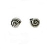 Sterling Silver Scroll Nautilus Shell Stud Post Earrings