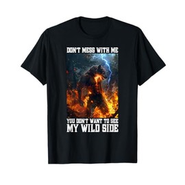 Cringy Werewolf Warning Wolf Meme Cringe Alpha Wolf T-Shirt