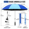 NBtoUS 2 Pack Chair Umbrella with 360°Universal Clamp, UPF50+ Umbrella