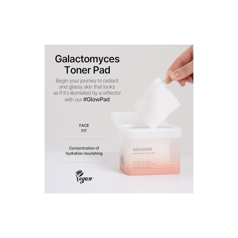 Galactomyces Toner Pad by Mixsoon for Women - 60 Pc