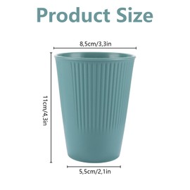 VIDETOL Pack of 12 Plastic Cups Made of Healthy PP, 350 ml Drinking Cups, Reusable, 6 Colours Plastic Cups for Camping, Birthdays, Parties, Weddings