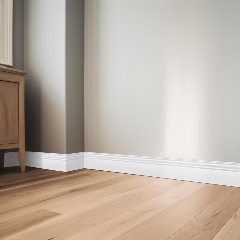 Briwooody 10 Pcs 39.4in x 3.5in Wall Baseboard Molding Trim