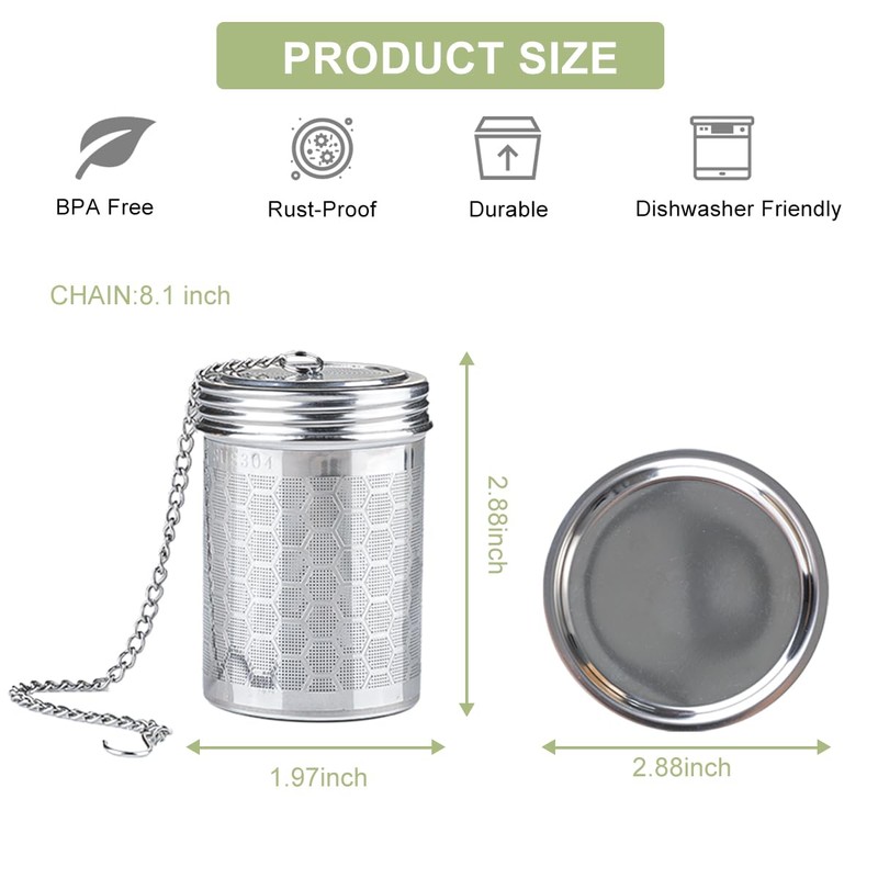 Extra Large Stainless Steel Twist Lock Mesh Tea Ball Tea