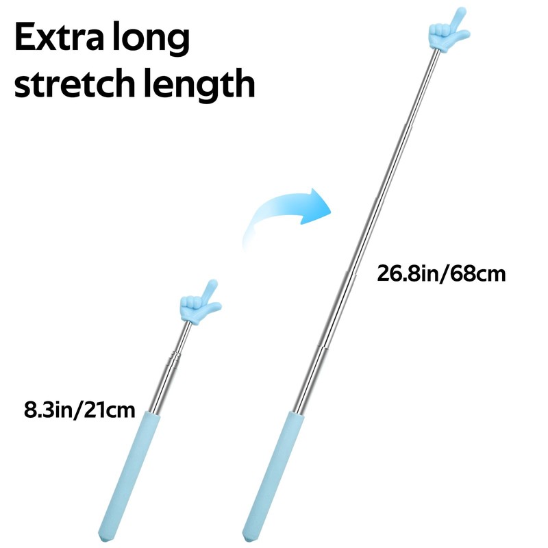 BetterJonny 10 Pcs Teachers Pointer Stick, 5 Colours Telescopic Teachers