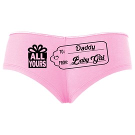 Knaughty Knickers to Daddy from Babygirl Baby Girl Tag Baby Pink Slutty Panties