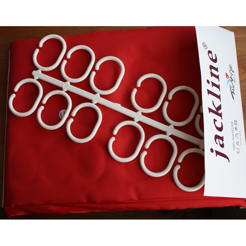Fabric Bathroom Shower Curtain Extra Long - rings included 180