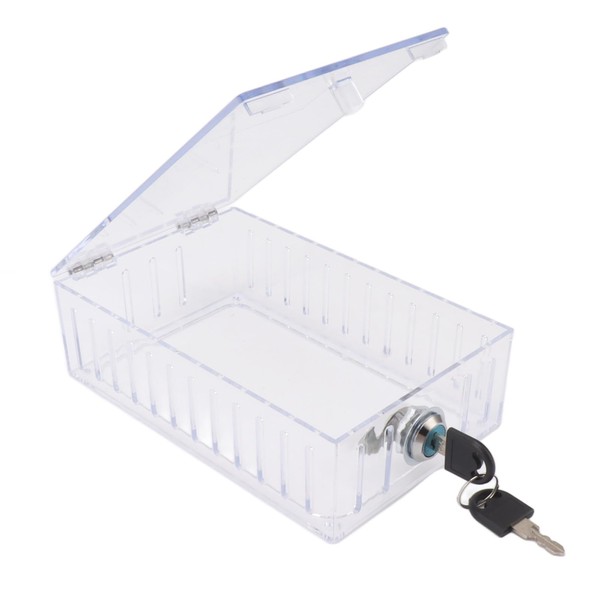 Large Clear Acrylic Thermostat Guard Cover with Lock Prevents Tampering/Damage
