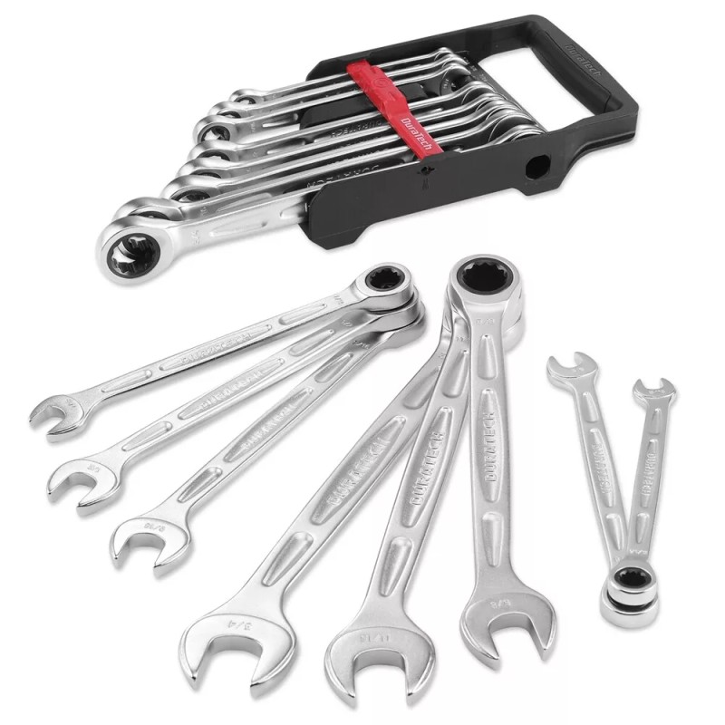 DURATECH 8PC Ratcheting Wrench SAE Set Combination 5/16" to 3/4"