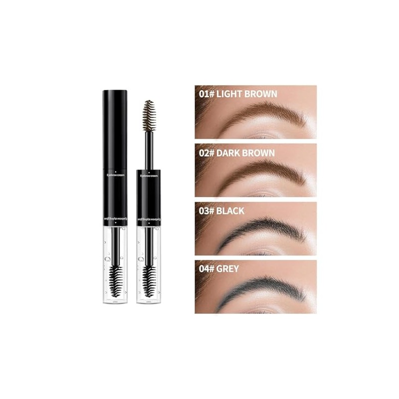 Gel para Cejas de Doble Extremo con Color, Fijador de