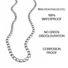 Value Jewellers Cuban Link Mens Necklace 5mm Width, 50cm Length