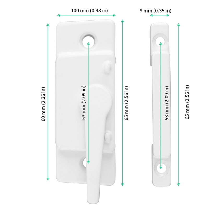 FUNSUEI 10 Pack Cam Action Sash Locks, Window Sash Locks