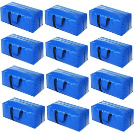 Acnusik Heavy Duty Moving Bags, Extra Large Storage Bags with Zippers Backpack, College Dorm Room Essentials, Moving Totes Clothing Storage Bins, Compatible with IKEA Frakta Cart (12pcs)