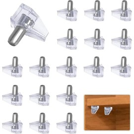 50 count 5mm Clear Plastic Cabinet Shelf Support Pins, Clear Shelf Support Pegs, Shelf Pins Clear Shelf Support Pegs, Shelf Holder Replacement Peg, Shelf Holder Bracket Steel Pins - Colour: 50 Pcs