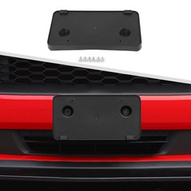 Jimen for Mustang Plate Frame, Front License Plate Holder Mount Bracket Fit for Ford Mustang 2015-2017