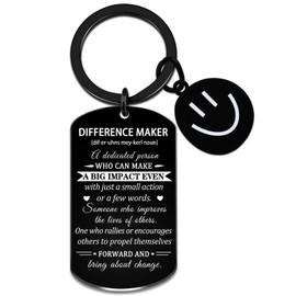 OZUEMUL Thank You Gifts for Coworkers You Make a Difference Gifts Employee Appreciation Gift Thank You Keychain Teacher Appreciation Gift for Men