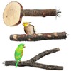 Natural Wood Bird Perch Wooden Parrot Perch Stand Platform Hanging