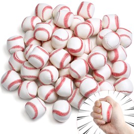 Vinsot 50 Pcs Mini Soft Foam Baseballs 2 Inch in Bulk Sports Themed Baseball Toys Stress Anxiety Relief for Little Teens Party ations Favors Supplies Gifts Stocking Stuffers