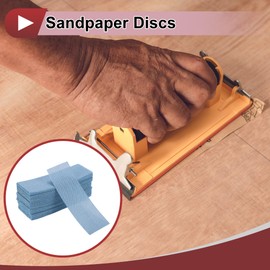 HEROFFIX 50 Pcs Sanding Discs Wet Dry Waterproof Hook&Loop Sandpaper for Woodworking, Automotive Refinishing 2.76Inch x 7.8Inch 120 Grit Blue Ceramic Abrasive