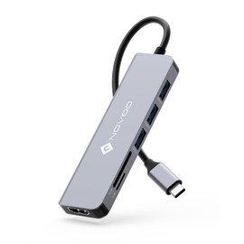 NOVOO USB C to HDMI 4K Adapter, USB C Hub to USB, SD/TF Player
