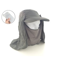 SimPLEISURE 10 Colors, UV Protection Hat, Extra Function, Protects Everything From The Neck, UV Rays, Heat Stroke Prevention Under The Sun, 4 Different Patterns, Separate Type, Tsubawo Trifold, Compact Storage Function