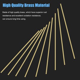 DYWISHKEY 20 Pieces 1/16 Inch Brass Rods, Brass Round Stock Lathe Bar Stock for DIY Craft Making, Handle Pin, Brass Rod 1/16 Inch in Diameter, 3.94 Inches in Length