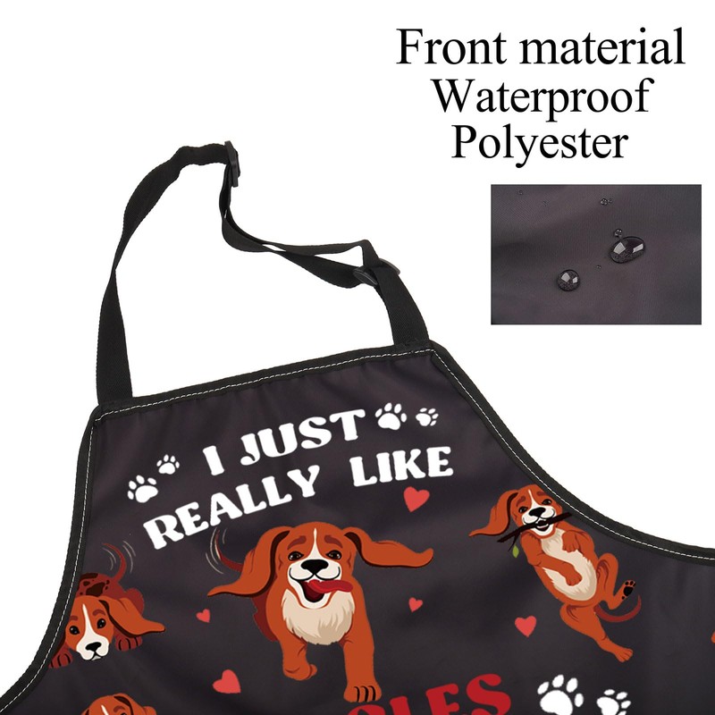 FUSTMW Beagle Cooking Apron Beagle Gifts for Beagle Lovers Kitchen