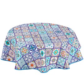 Home Direct Oilcloth PVC Wipe Clean Tablecloth 155cm Round