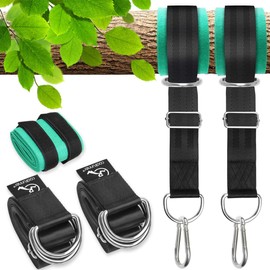 Coolrunner 10FT Tree Swing Straps Hanging Kit(2 Pack) - 5000Lbs Break Strength - Extra Long Swing Hammock Straps with Two Zinc Alloy Carabiners - for All Types of Swings