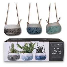 Burgon & Ball 'Baby Dotty' Trio Hanging Pot in Gift Box