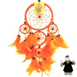 Smart Hippo Orange Dream Catcher Black Beads Orange Webbing
