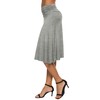 EXCHIC Women's Solid Stretch Ruched Waistband Flared Midi Yoga Skirt