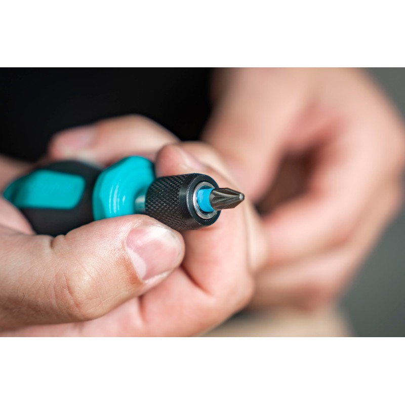 wolfcraft Hand Screwdriver with Bit Socket, Short I 1239000 I