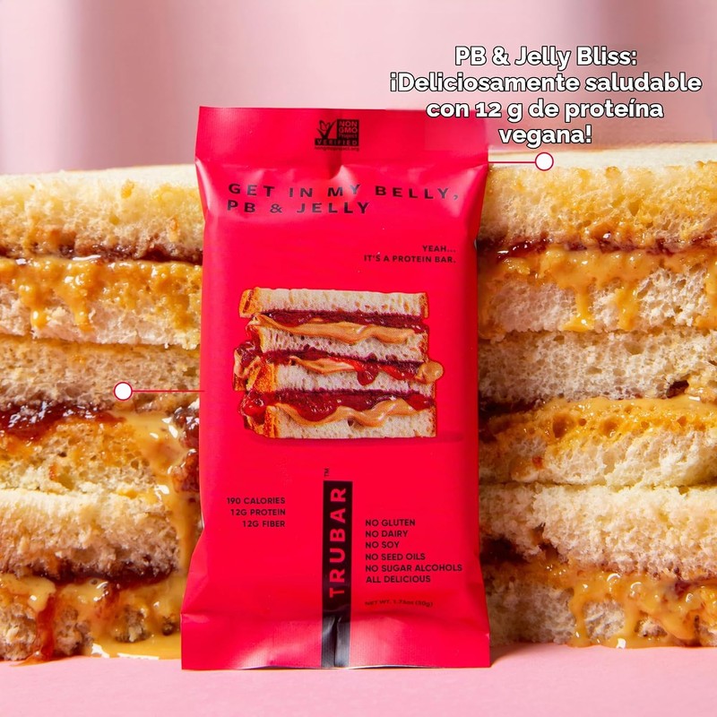 TRUBAR- “Barra de Proteína Vegana, Get In My Belly PB