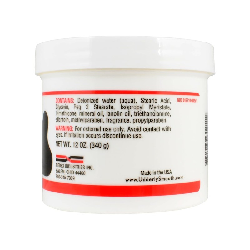 Udderly Smooth Body Cream, Original Formula, 12 Oz Jar, Lightly