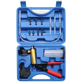 Acymner - Kit de purga de freno con bomba de aspiradora de mano, 16 unidades de sistema de purga de freno y embrague con adaptadores de calibre, juego de purga de líquido de frenos para bicicleta,