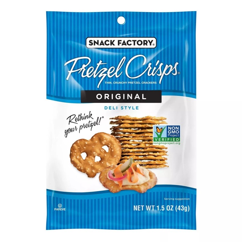 Snack Factory Pretzel 🥨 Crisps Variety Pack, Individual Snack Packs-24