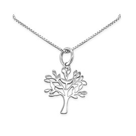 Sterling Silver Tree of Life Necklace, Birthday Gift for Mom, Mother in Law Gift Necklace, Mother of the Bride Gift, Mother of the Groom Gift, 18 inches with 2 inches Extender (18 inches)