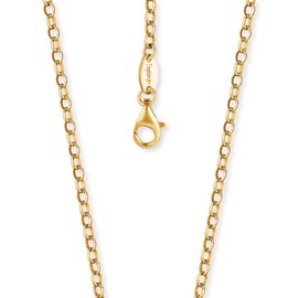 Engelsrufer 925 Sterling Silver Anchor Chain, 60 cm, Yellow gold-plated silver, No Gemstone