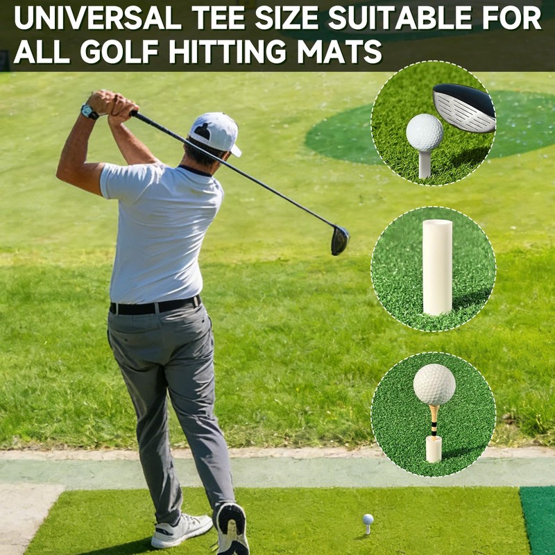 16-Piece Rubber Golf Tees for Mats,Driving Range & Indoor Golf