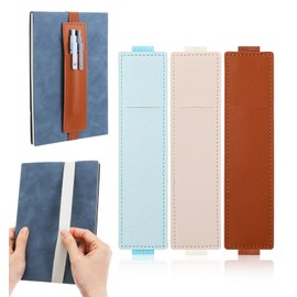 3Pcs Pen Holder for Notebook, Adjustable Notebook Pen Holder, PU Leather Pencil Case, Pencil Holders Notebooks, Planners, Binders and Books