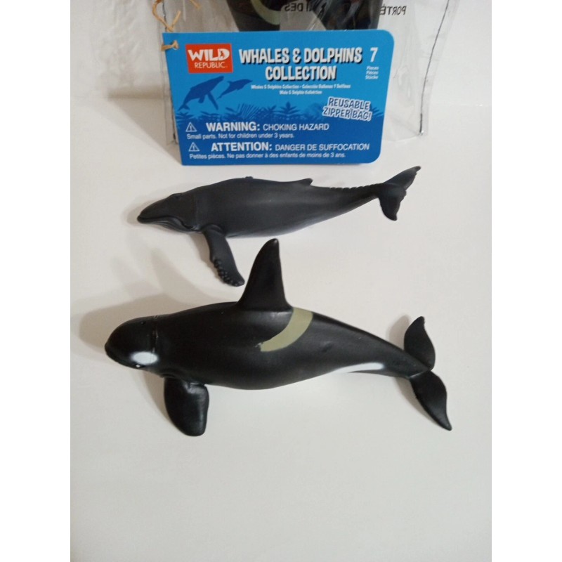 Wild Republic Set Of 6 Whales And Dolphins Collection