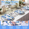 100Pcs Hydrangea Paper Napkins, Bathroom Napkins Guest Disposable
