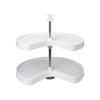 Hardware Resources PLSK228 Kidney Plastic Lazy Susan Set, White