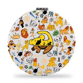 SEIRAA Lion Lover Pocket Mirror Cartoon Animal Gifts Scar & Pumbaa Gifts Magical Kingdom Makeup Mirror (Lion)