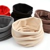 Unisex Winter Thick Thermal Fleece Double-Layer Neck Warmer Scarf Free Size / Crimson - Double Layer Duckbill Cationic Scarf 30ea