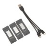 3pcs RC Plane Lithium Battery With 3 In 1 Charging