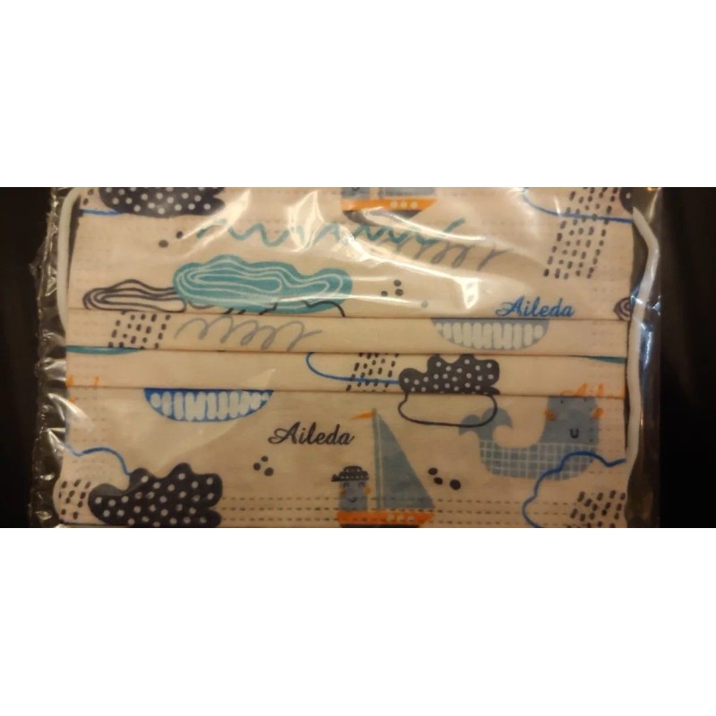 Qitao 10 Mascarillas Deshechable Tst Para Niñas Dibujos 3-12 Años
