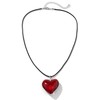 RSYHVG Creative bead chain heart pendant necklace for women with